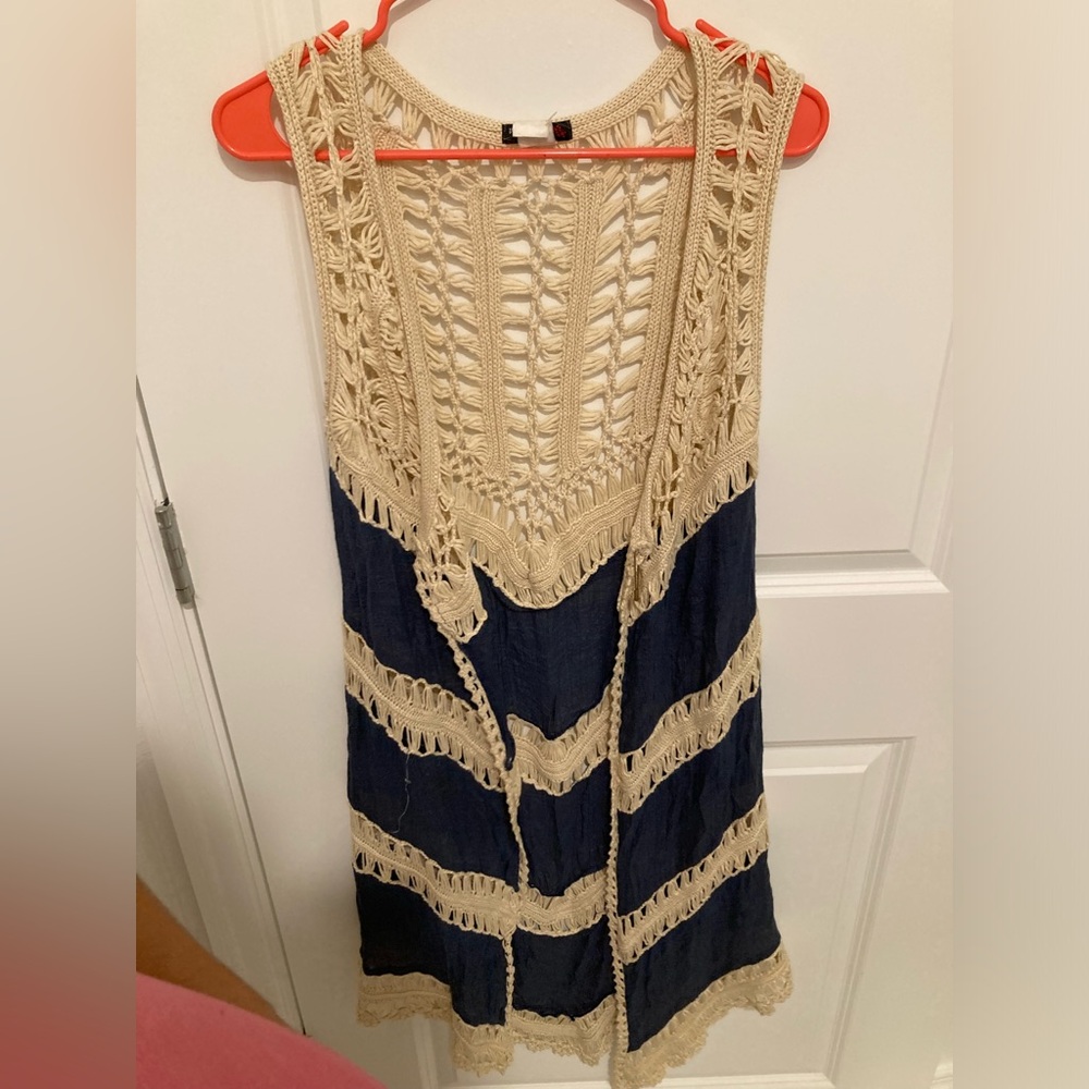 Crochet Lace Sleeveless Top for the beach.